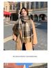 Women's Autumn/Winter Plaid Scarf - High-End Color-Block Tassel Shawl, Thick Imitation Cashmere Neck Warmer.