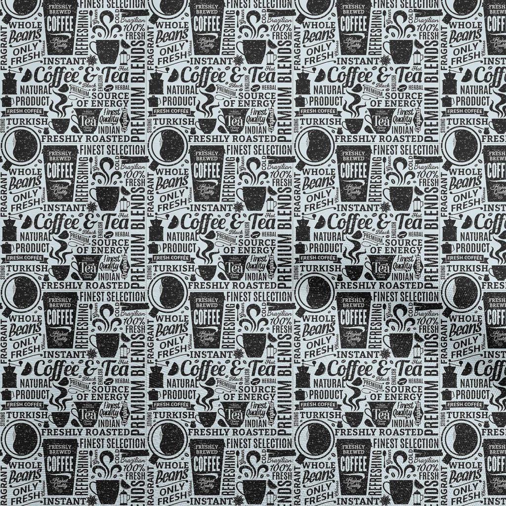 oneOone Cotton Flex Black Fabric Nostalgia Coffee Sewing Fabric By The Yard Printed Diy Clothing Sewing Supplies 40 Inch