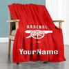 Arsenal Personalized Text Blanket Throw Personalized Blanket Warmthful Decor Perfect for Picnics Office Chair Couch Seaside Four Seasons Multipurpose