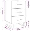 VidaXL Bedside Table Smoked Oak 40x40x66 Cm Engineered Wood 827689