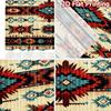 2D flat Photography Backdrop Background Banner Geometric Tribal Motifs 100% Polyester Vibrant Reunion Use for Booth seats