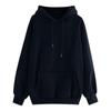 Women's Fashion Casual Solid Color Hooded Loose Fleece-Lined Thick Long Sleeve Sweatshirt