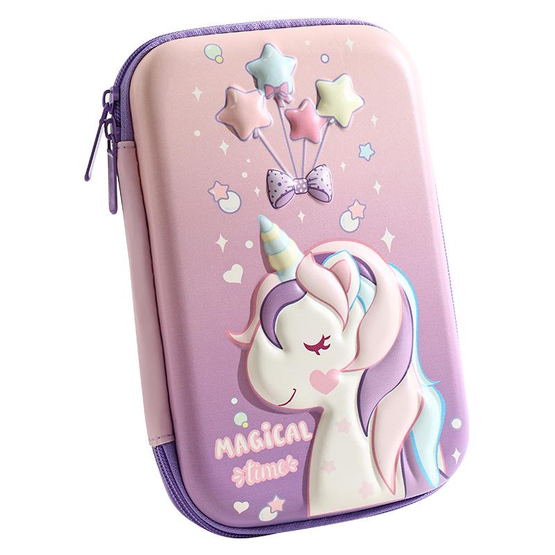 3D Stereo Unicorn Pencil Case - Multi-functional, Large Capacity Stationery Box for Primary School Students