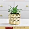 Electroplated Golden Ceramic Succulent Flower Pot Home Decor Horticultural Potted Creative Tabletop Plant Pots Floral Utensils