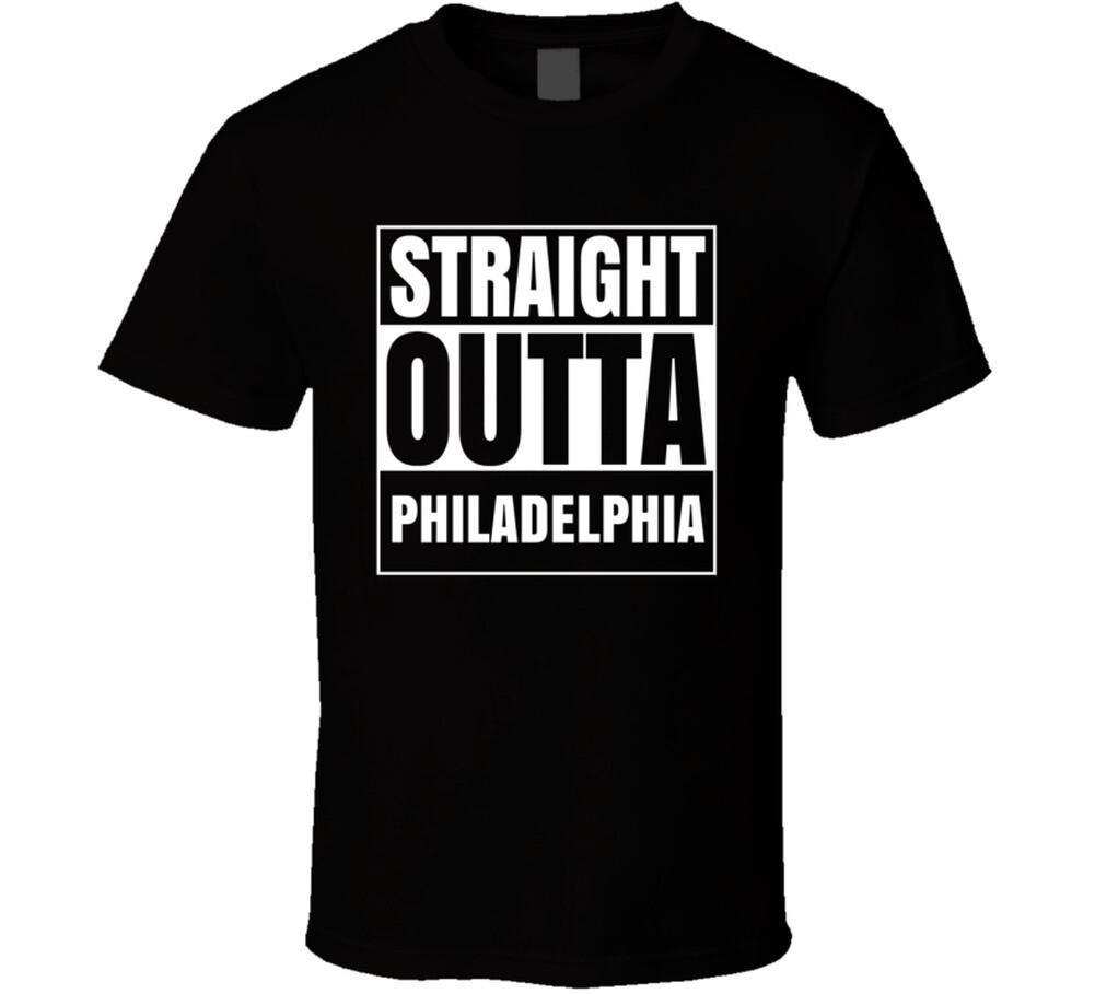 Straight Outta Philadelphia Pennsylvania City Parody T Shirt Mens Womens Tees Top S