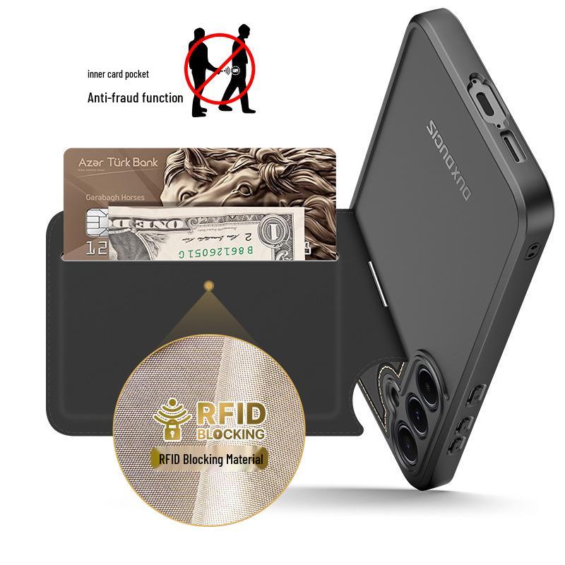 Samsung A15 Drop-proof Card Holder Case, A35 Full Coverage Back Cover