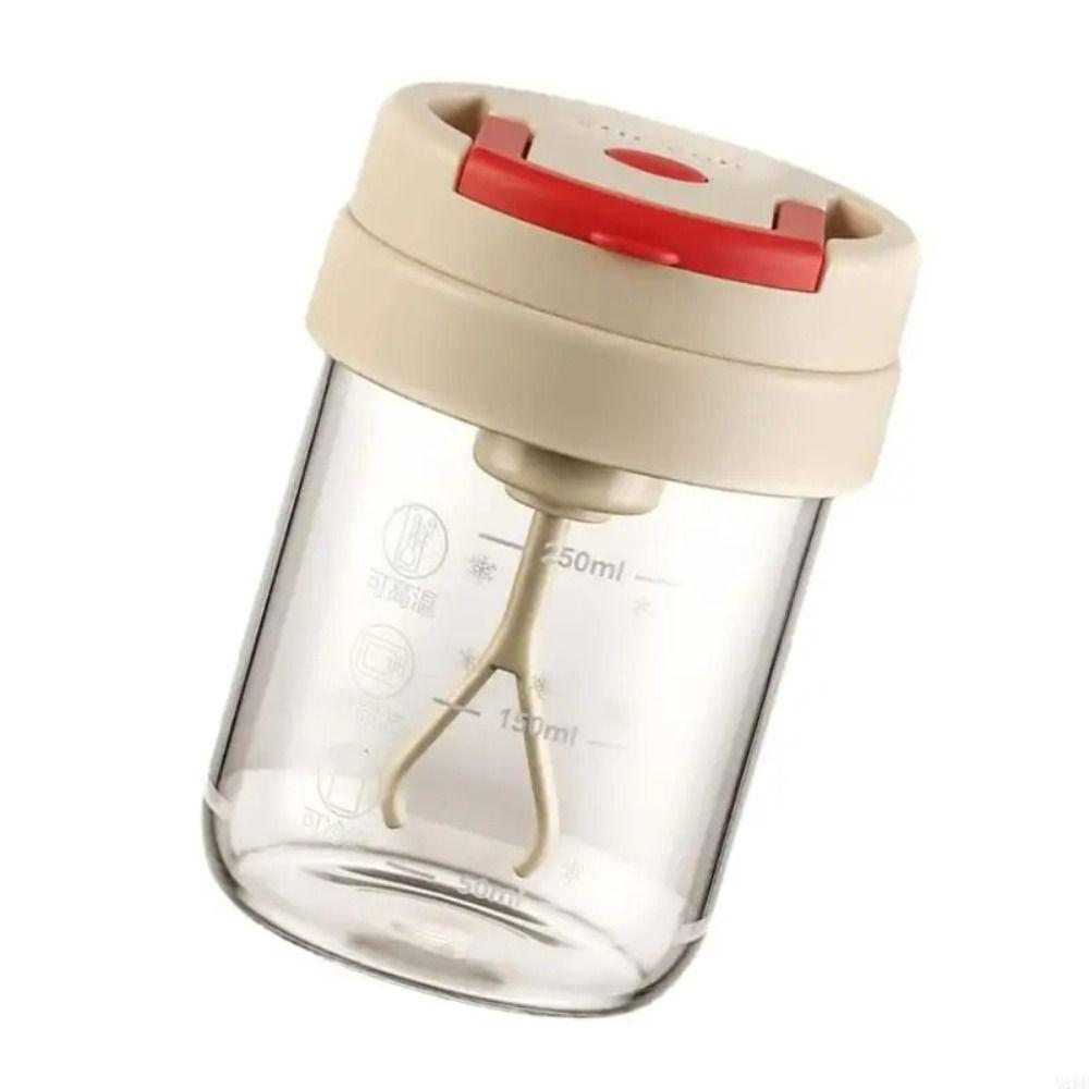 Clear Rotating Blender Mug 300ml Protein Shake Bottle Self Mixing Coffee Mug  Household