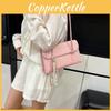 Stylish Handbag Pu Shoulder Bag With Solid Color Design For Street Casual