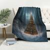 Christmas Tree Blanket Throw Sofa Blanket Bedspread Bed Fluffy Soft Blankets Decor Plaid Modern Simple Merry Christmas Winter