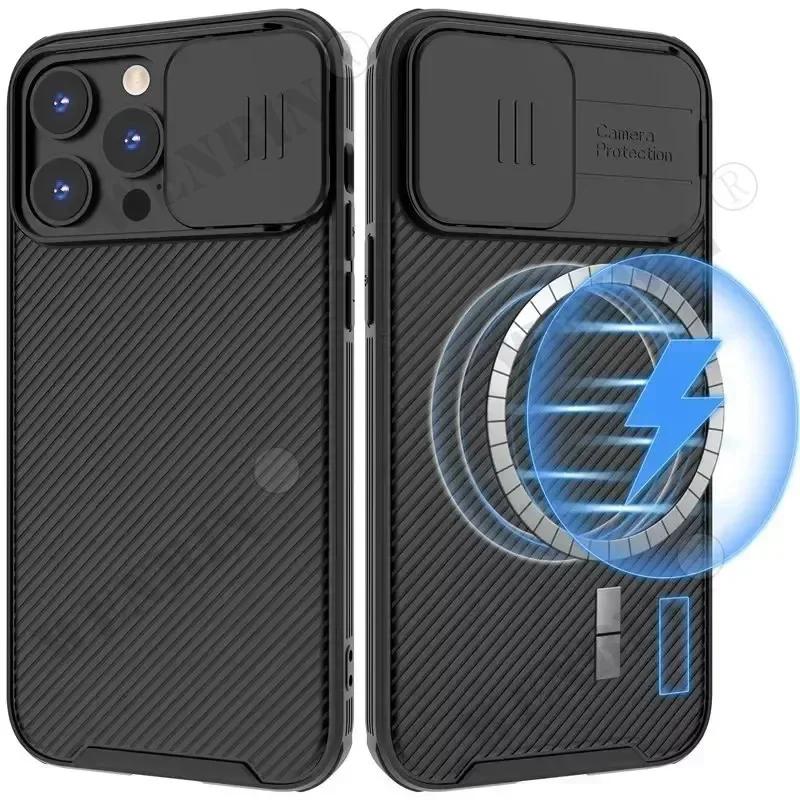 Magnetický obal pro iPhone 16 15 14 13 12 Pro Max Plus 11 Mini Ochrana okna čočka Nárazuvzdorný Ochranný Kryt
