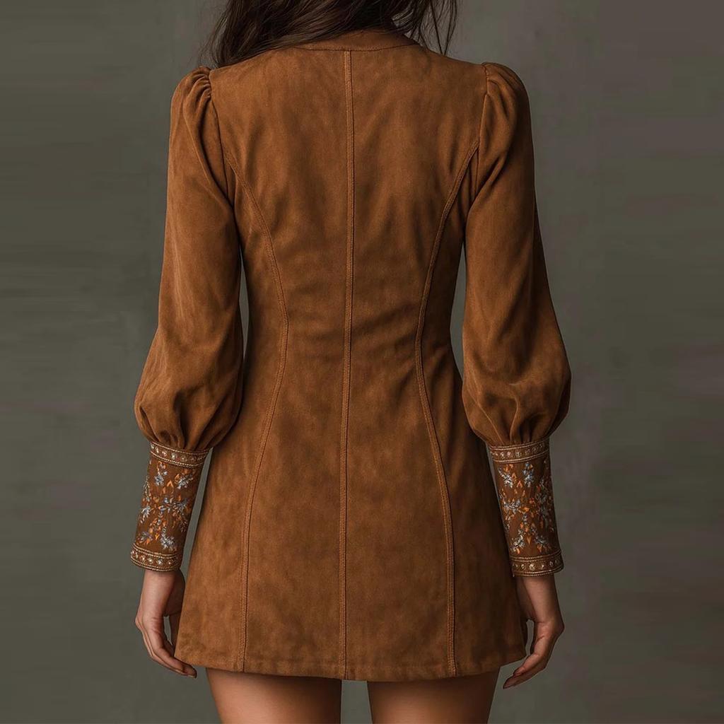 Rochie elegantă de damă la modă cu mâneci lungi
