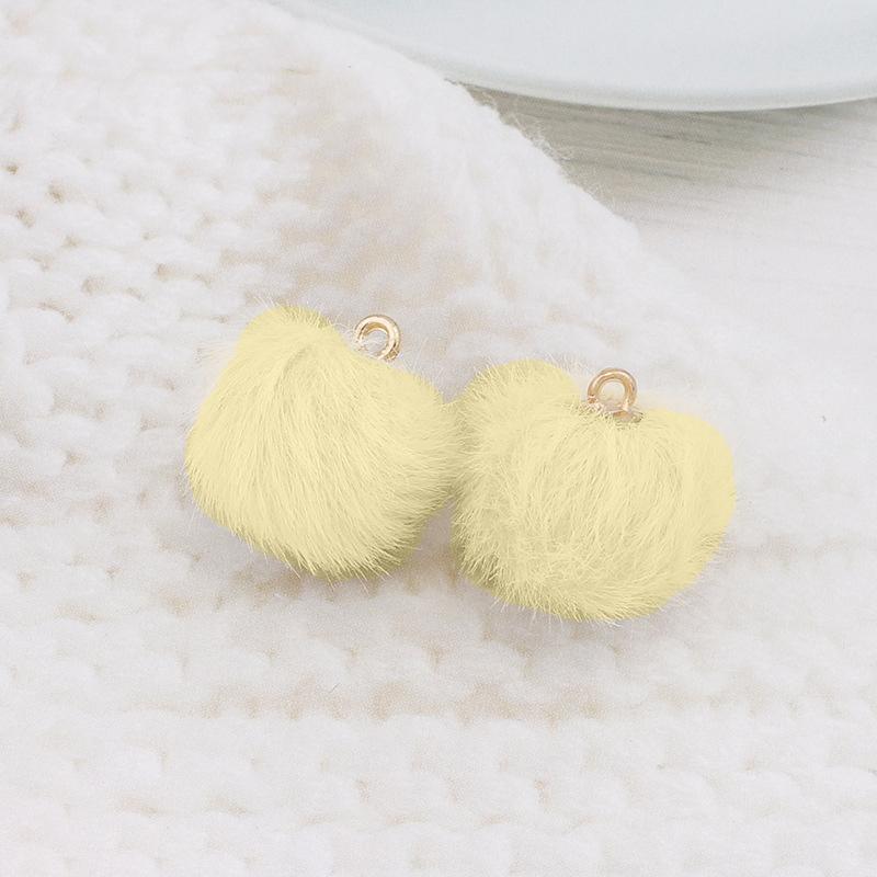 10/Saco Multi-colorido pelúcia bola de pele pingente DIY artesanato bola encantos brincos jóias fazendo acessórios