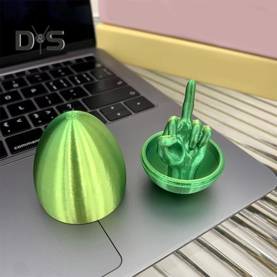 Easter Egg Middle Finger Prank Gift for Men Women 3D Printed Rude Egg Gag Hilarious Surprise Gift Unique Adult Joke Toy
