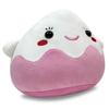 Cute Plush Fluffy and Soft Cushion Soothing Figurine Mascot, Toy, Gift, (Mount Fuji, Pink)