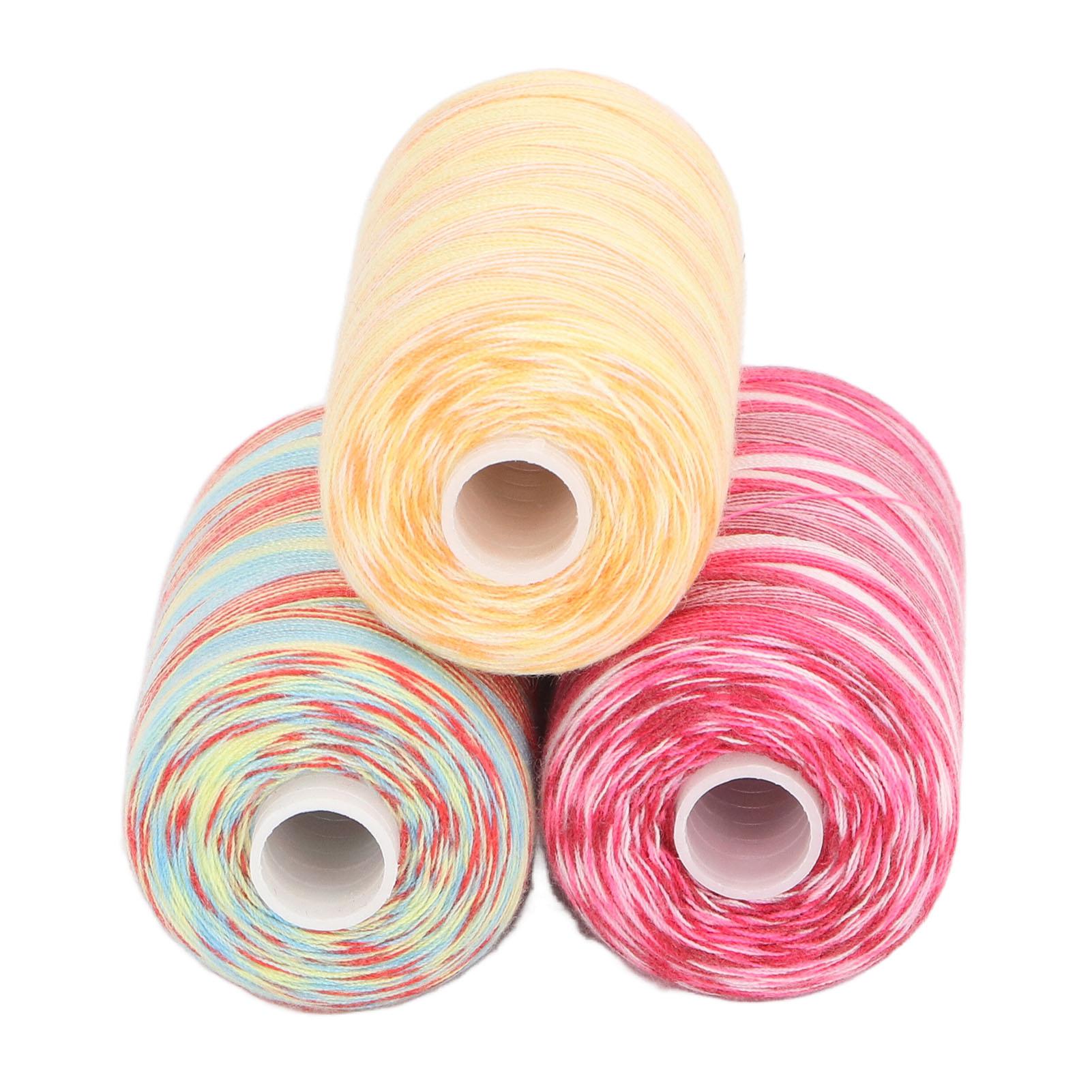 

3Pcs Sewing Thread Polyester Thread 3 Colors 1000 Yards Bobbins Sewing Threads Kit for Sewing Machine Hand Stitching