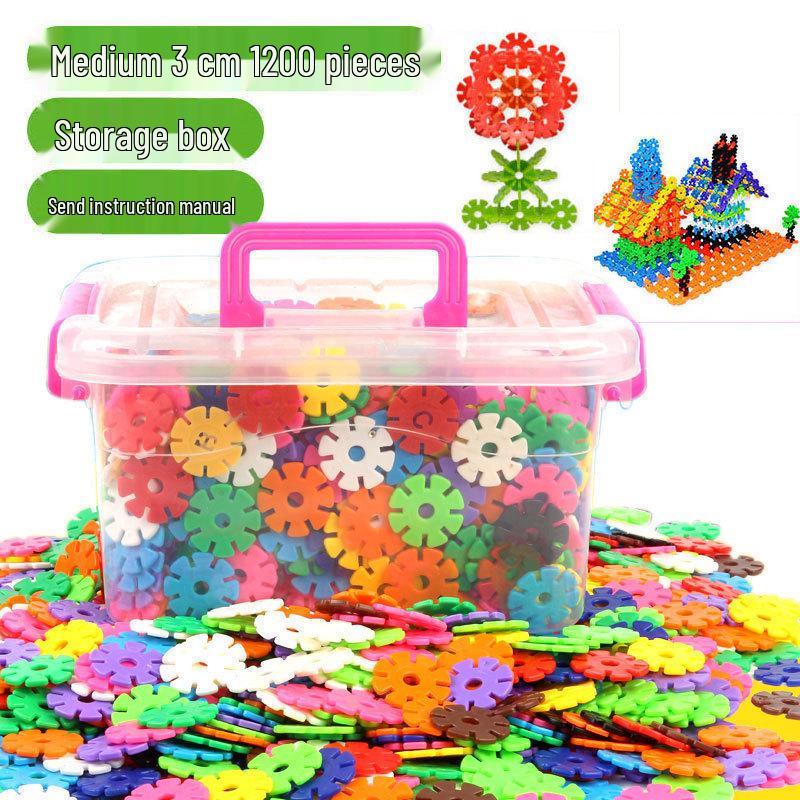 Educational Snowflake Interlocking Building Blocks for Children - Early Education Toys