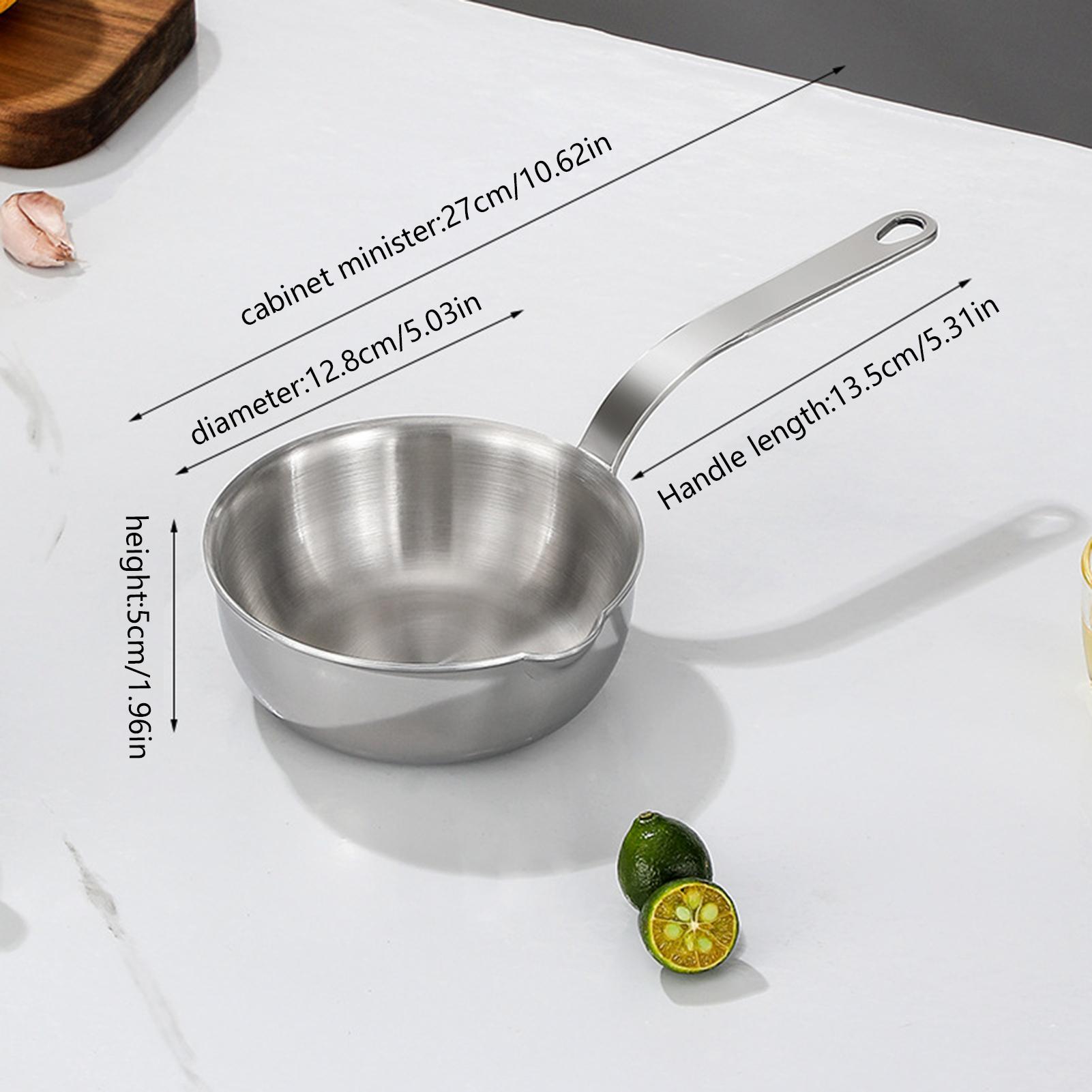 

304 Stainless Steel Oil Pot Egg Frying Pan Mini Soup Milk Pot Cooking Saucepan Scalding-proof Kitchen Tool Cookware Accessories