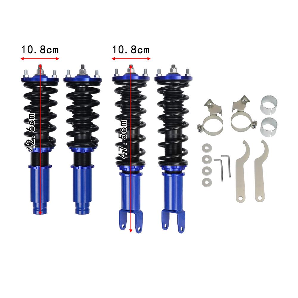 Adjustable Coilovers Height Spring Shocks Struts Absorber Suspension Kit Complete Assemblies For Honda Civic 1996-2000