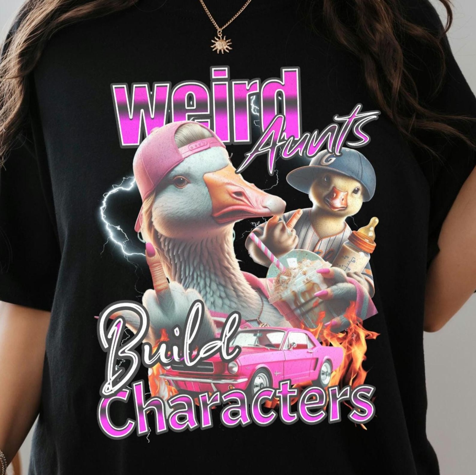 Funny Aunt Goose Shirt: Silly Auntie Gift S