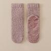 Solid-color Coral-fiber Non-slip Adhesive Floor Socks, Thick Men's Short Socks, Warm and Non-shedding Socks