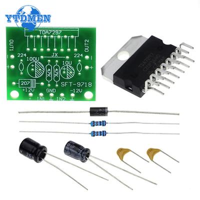 YTDMEN 1 Satz TDA7297 Leistungsverstärkerplatine Teile DC 12V Rein Hinten 2.0 Zweikanal 15W+15W Elektronischer DIY-Bausatz