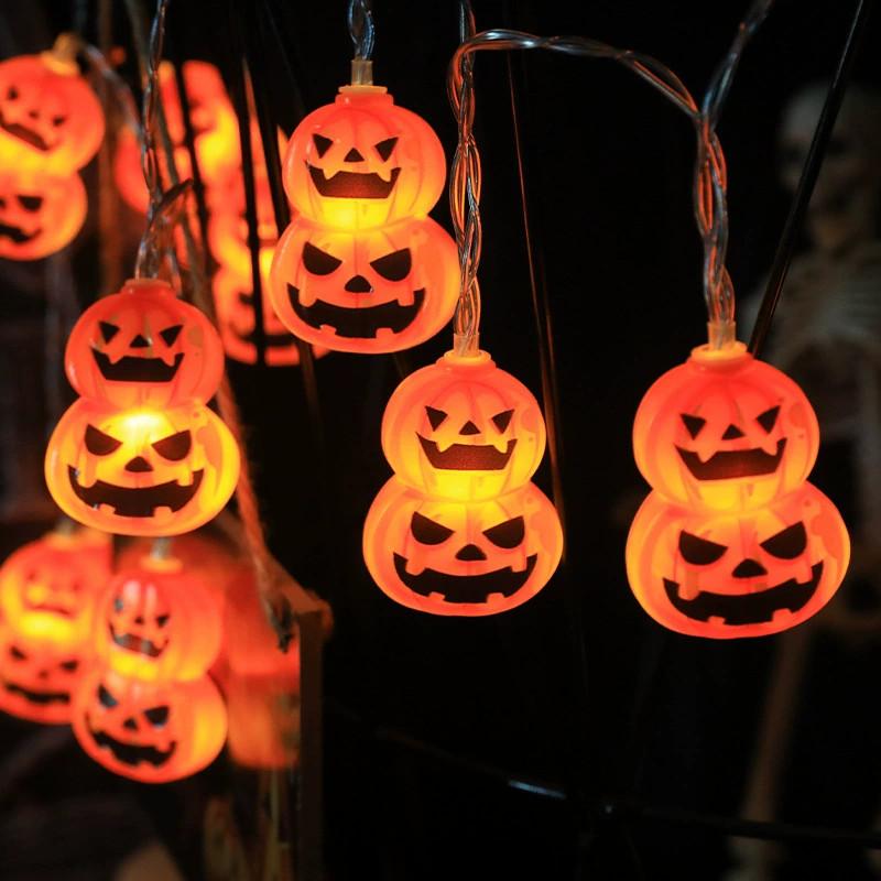 Halloween Pumpkin String Lights Battery Powered For Party Decorations