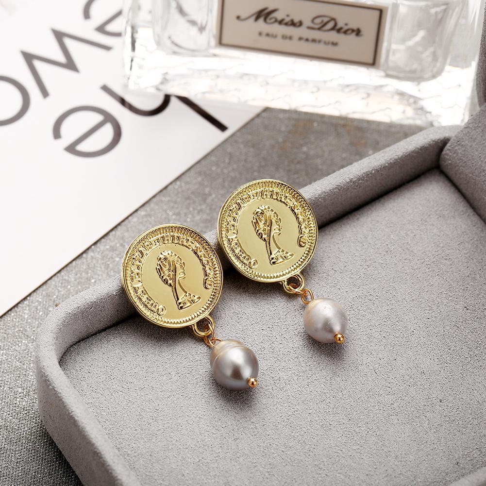Women Retro Simple Pearl All Matching Delicate Earrings