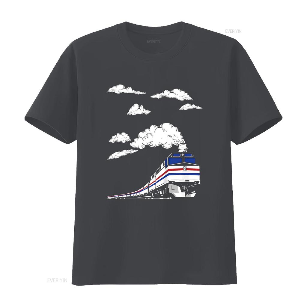 Super Fun Youth Train T shirt For Kids Children Boys Girls vintage Washed Soft fashion Top For Everyday Wear Stylish Slightly