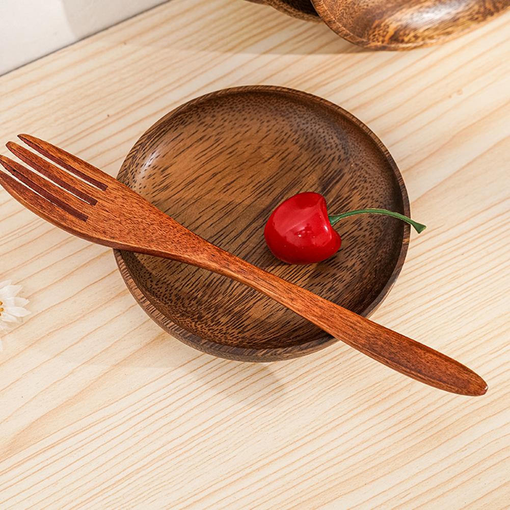 Whole Wood Lovesickness Wood Solid Wooden Pan Plate Fruit Dishes Saucer Tea Tray Dessert Dinner Plate Round Shape Tableware