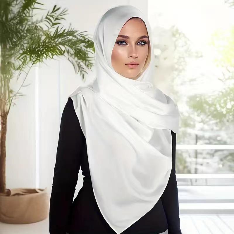 New solid colour anti-silk scarf spring and autumn sunscreen beach towel female silk scarf outside the air conditioning shawl