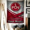 Name Custom 1.FC Nürnberg Logo Wall Tapestry Aesthetic Wall Hanging Printed Fabric Blanket Decorative Tapestries for Bedroom Living Room Home Decor