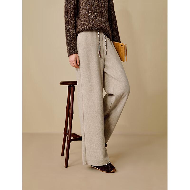 Inman Women's Warm Terry Drawstring Wide-Leg Lounge Pants