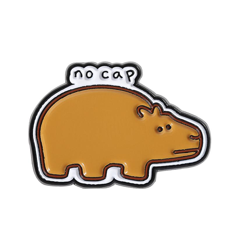 

Cute Summer Capybara Enamel Pins Cartoon Watermelon Lotus Leaf Hippopotamus Animal Brooches Lapel Badge Jewelry Gift for Friends