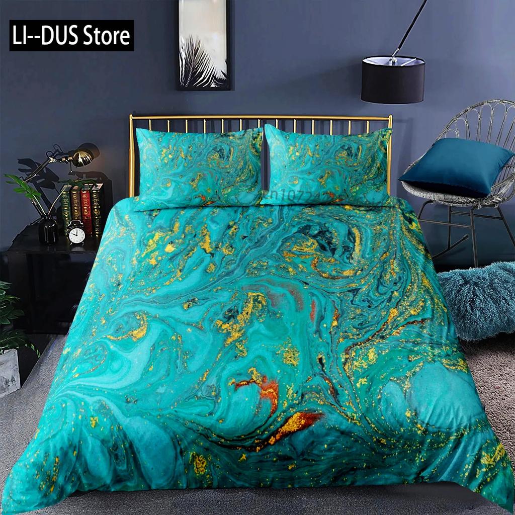 Luxury Black Marble Duvet Cover Set 3d Digital Printing Fashion Marbling Comforter Cover Design Bedding Sets Bed Set