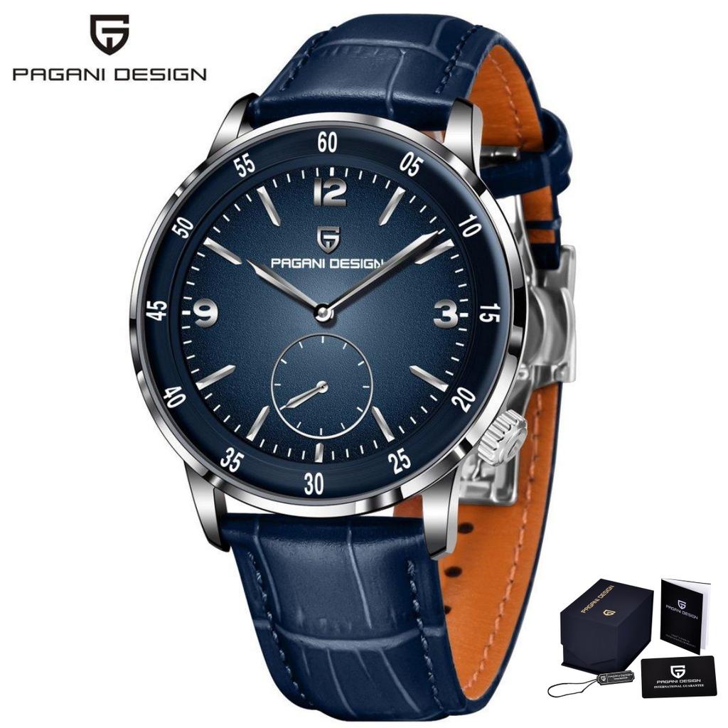 PAGANI DESIGN PD1790 Men's Automatic Mechanical Watch 10Bar Waterproof Sapphire Glass Fashion Leisure Leather Wristwatch For Man