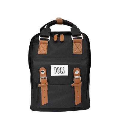 Dogs Backpack with USB Port, Black