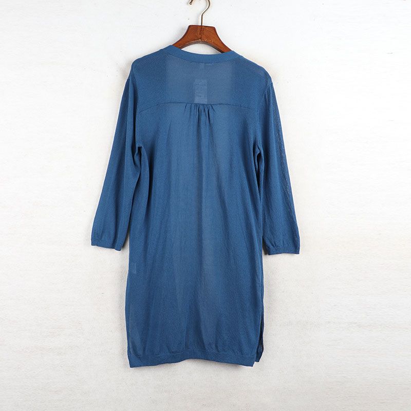 Sunshine House Autumn New Arrival Export Japanese Single Women's Clothing Mid Length Long Length Knitwear Thin Cardigan Inverness