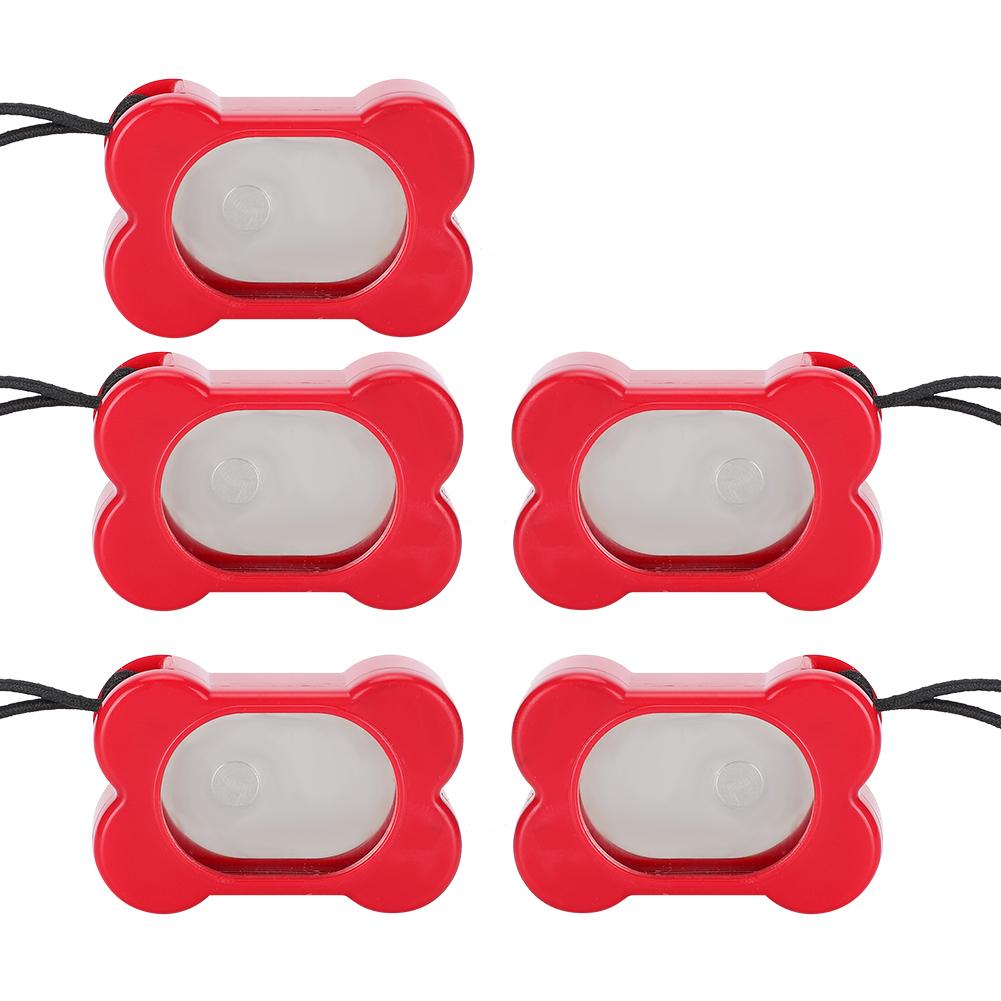 5PCS Pet Training Clicker Adjustable Three Gears Compact Lightweight Supplies for Dogs