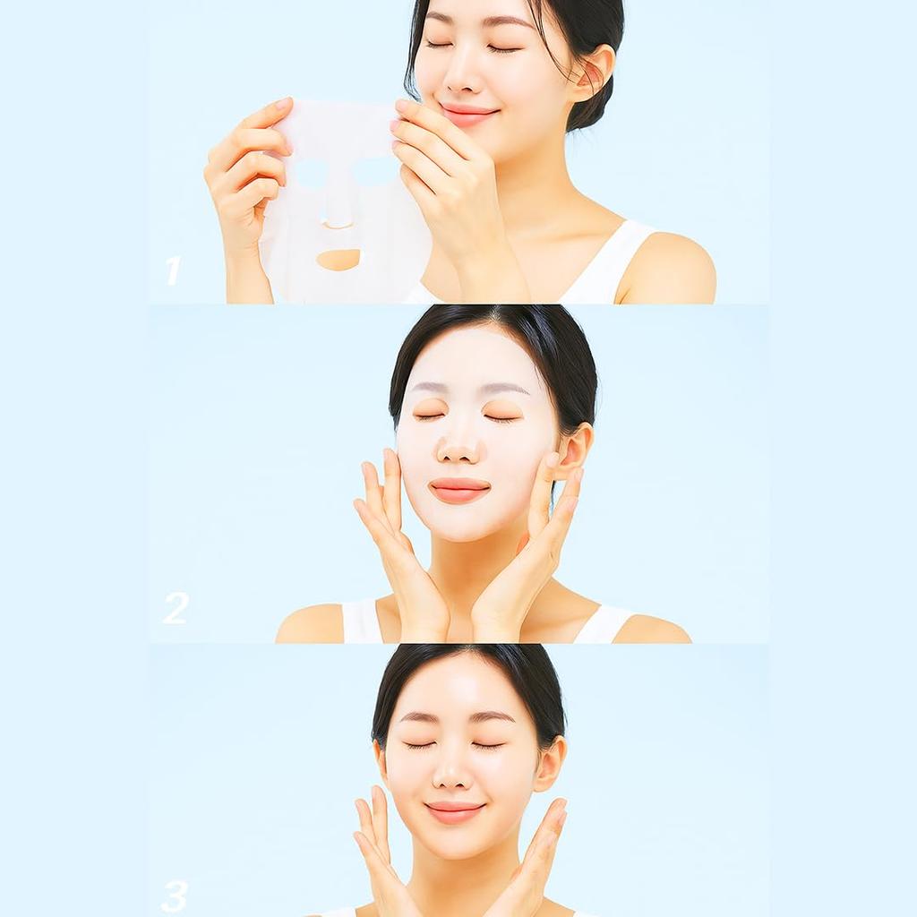 Bluban Bluban Madecassosid Beruhigende 7 Stück x Feuchtigkeitsspendende Gesichtsmaske Koreanische Probemaske, (27g 7), Set, Eng anliegende Kosmetik, Hautpflege, 1-Woche