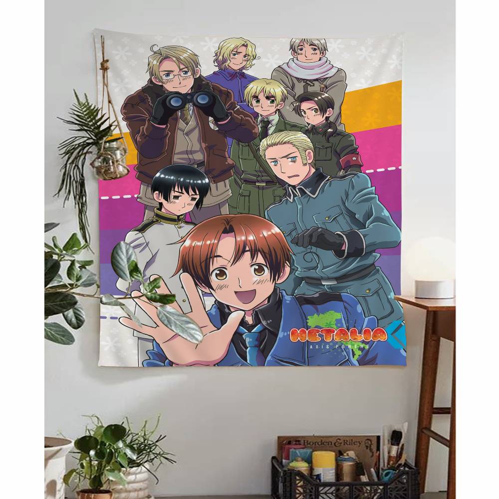 Anime Cartoon Hetalia Axis Powers Colorful Tapestry Wall Hanging Bohemian Wall Tapestries Mandala Wall Hanging Sheets