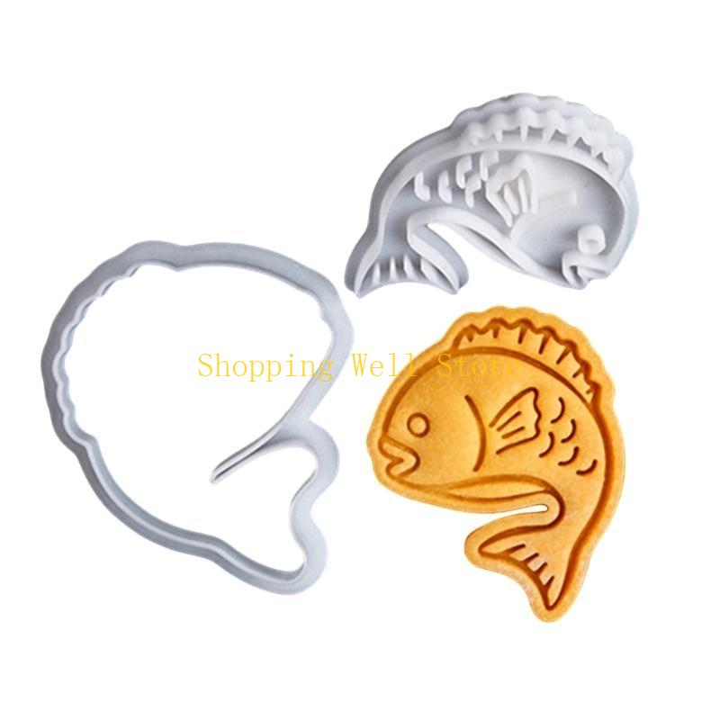 KX4B 2025 Snake Cookie Molds Set Fondant Cutter Plastic Texture Baking Tool