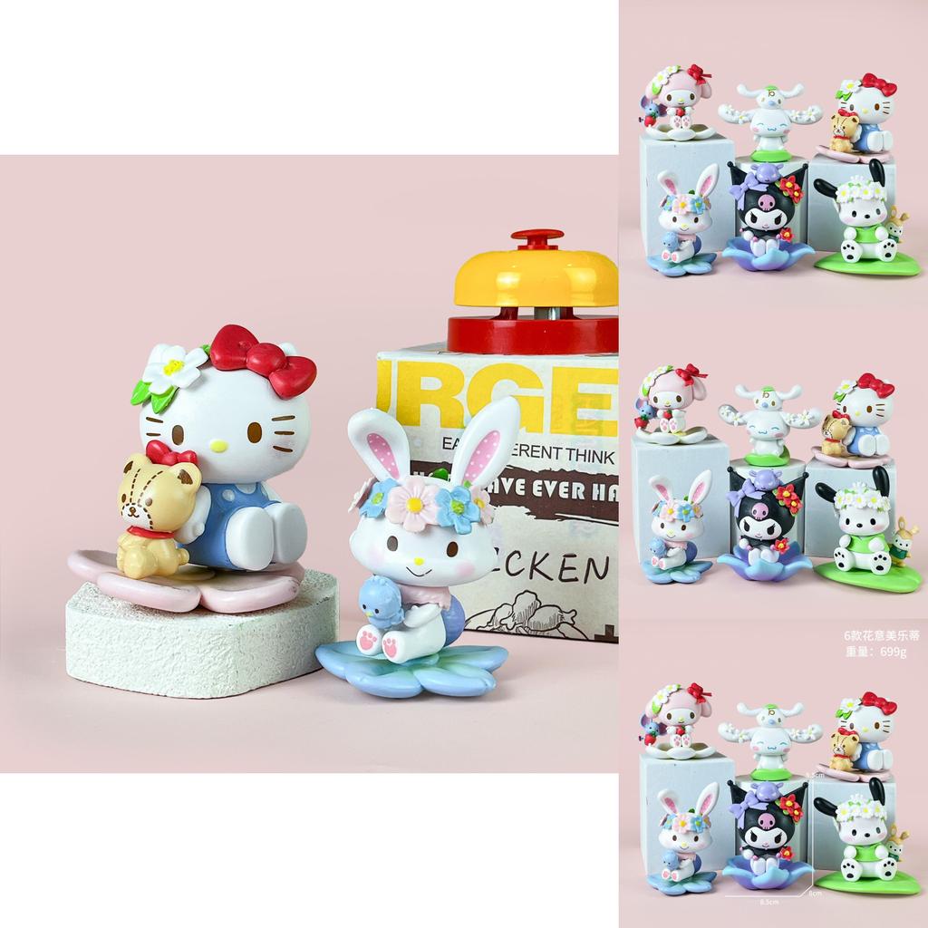 Hello Kitty Pvc Collectible Figurine With Assembleable Design For Desk Decor And Gift