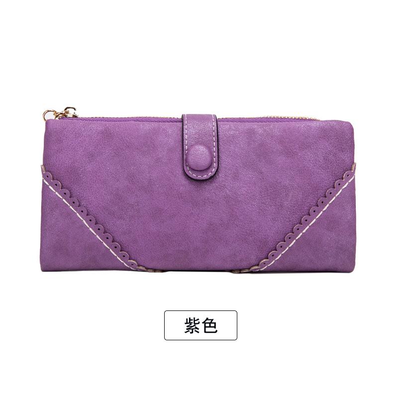 

Корейский матовый длинный кошелек в три сложения, новая модная и элегантная многофункциональная женская сумка для карт