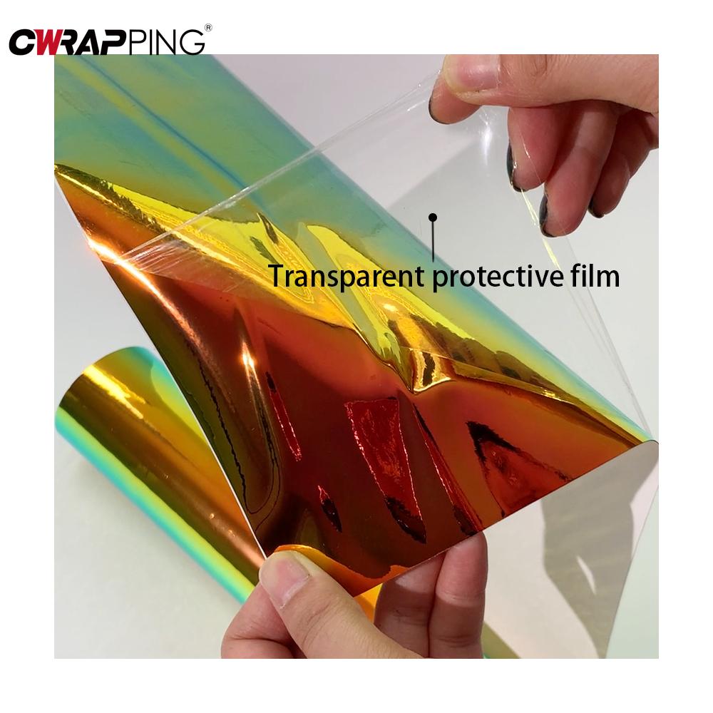 Car Stickers Vinyl Wrap PVC Self-Adhesive Stickers Laser Plated Rainbow Film Waterproof Scratch Resistant Auto Accessories