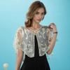 Vintage Style Sequins Tassel Shawls Embroidery Sequin Beaded Short Cape  Clothes Decoration