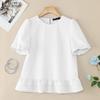 ZANZEA Women Casual Round Neck Summer Short Sleeve Blouse