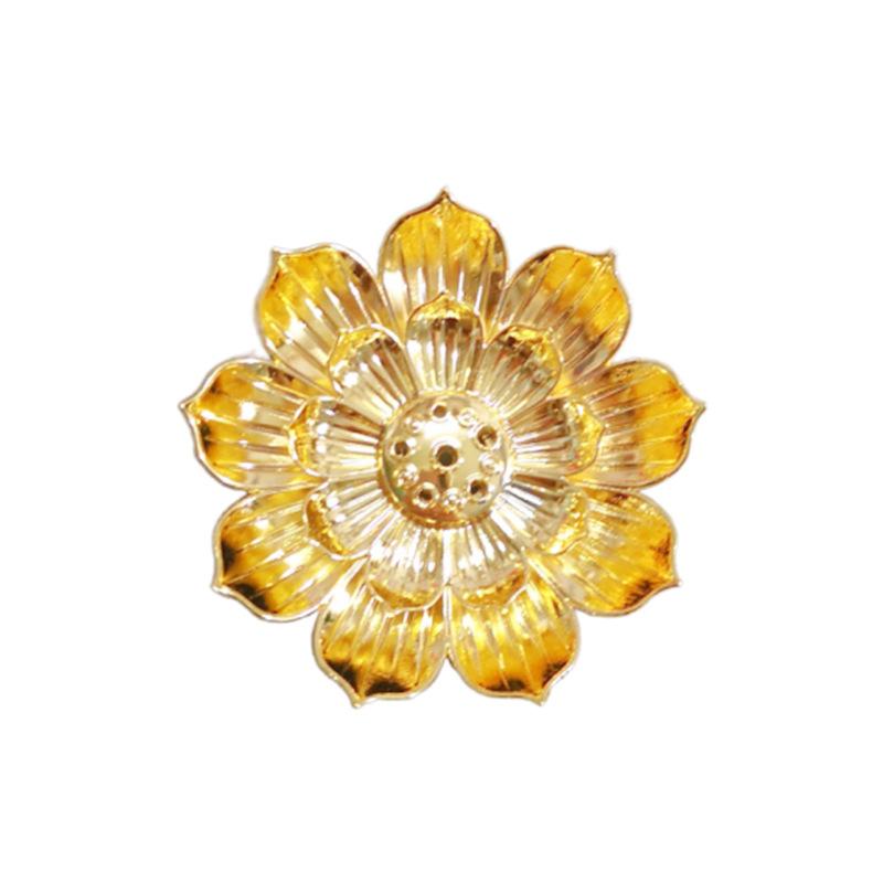 New 1PC Alloy Incense Burner Stick Holder Plate Buddhism Lotus Censer Bronze Nasturtium Incense Burner