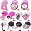 30 Pieces Paris Party Hanging Swirls Decorations, Pink Paris Eiffel Tower High Heels Ooh La La Card Hanging Metallic Foil Streamers Decor Kid Boy
