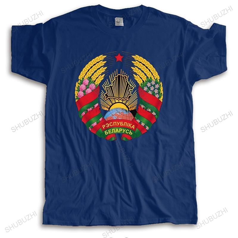 National Emblem Of Belarus T Shirt Unisex Short Sleeve Belarusian Pride Tshirt Printed Tee Tops Cotton Slim Fit Tshirt Merchandise