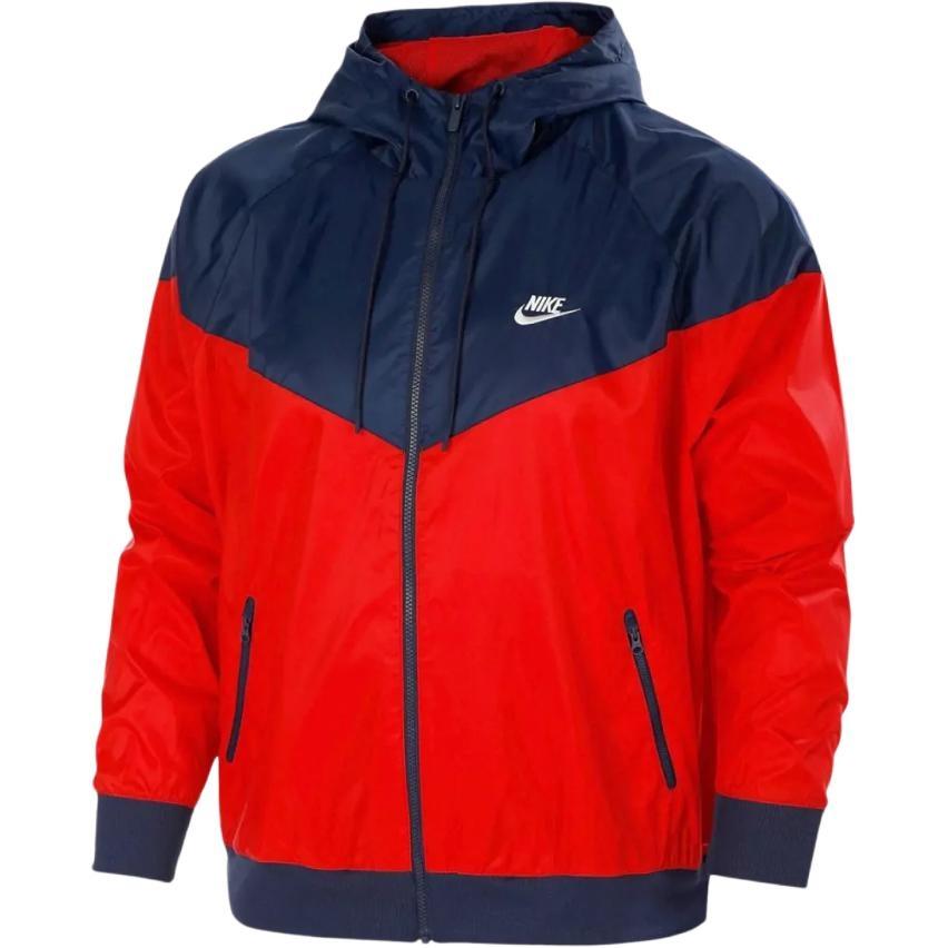 Nike Sportswear Windrunner Colorblock Sports Training hooded Woven Jacket Red Men s DA0002-657 XL
